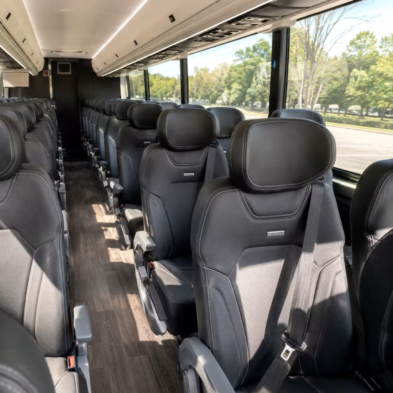 sacramento charter bus rental interior