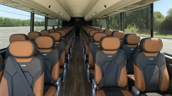 55 passenger charter bus interior davis