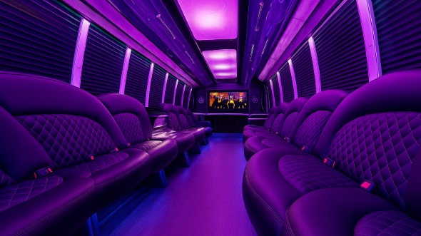 party bus rental interior sacramento