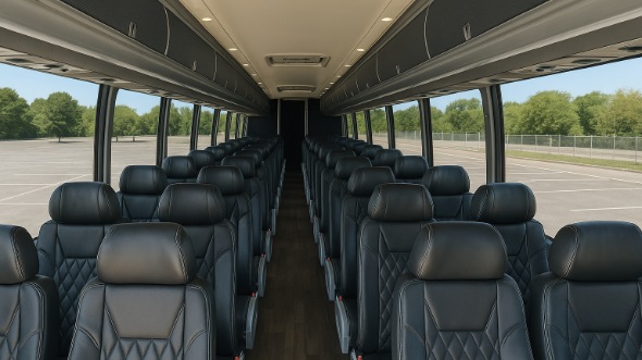 sacramento 50 passenger charter bus inside