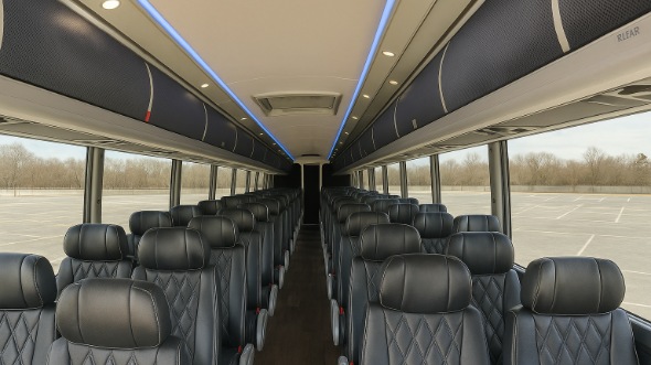 sacramento 54 passenger charter bus inside